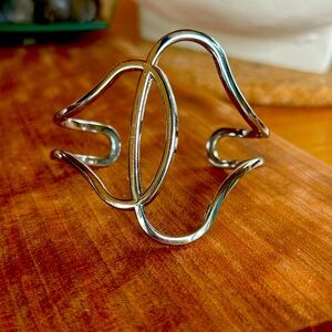 BCBG Bracelet Silver Architectural Cuff